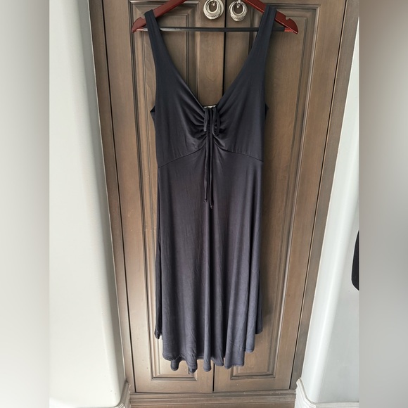 Blue Asymmetrical Sundress Scoop Neck Sleeveless - Picture 7 of 8